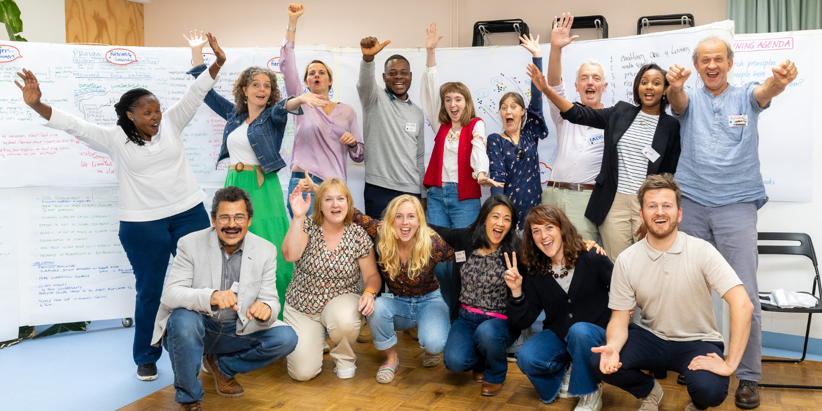 iCRA team gathered for a group photo, highlighting careers in a global nonprofit organization taken in October 2023