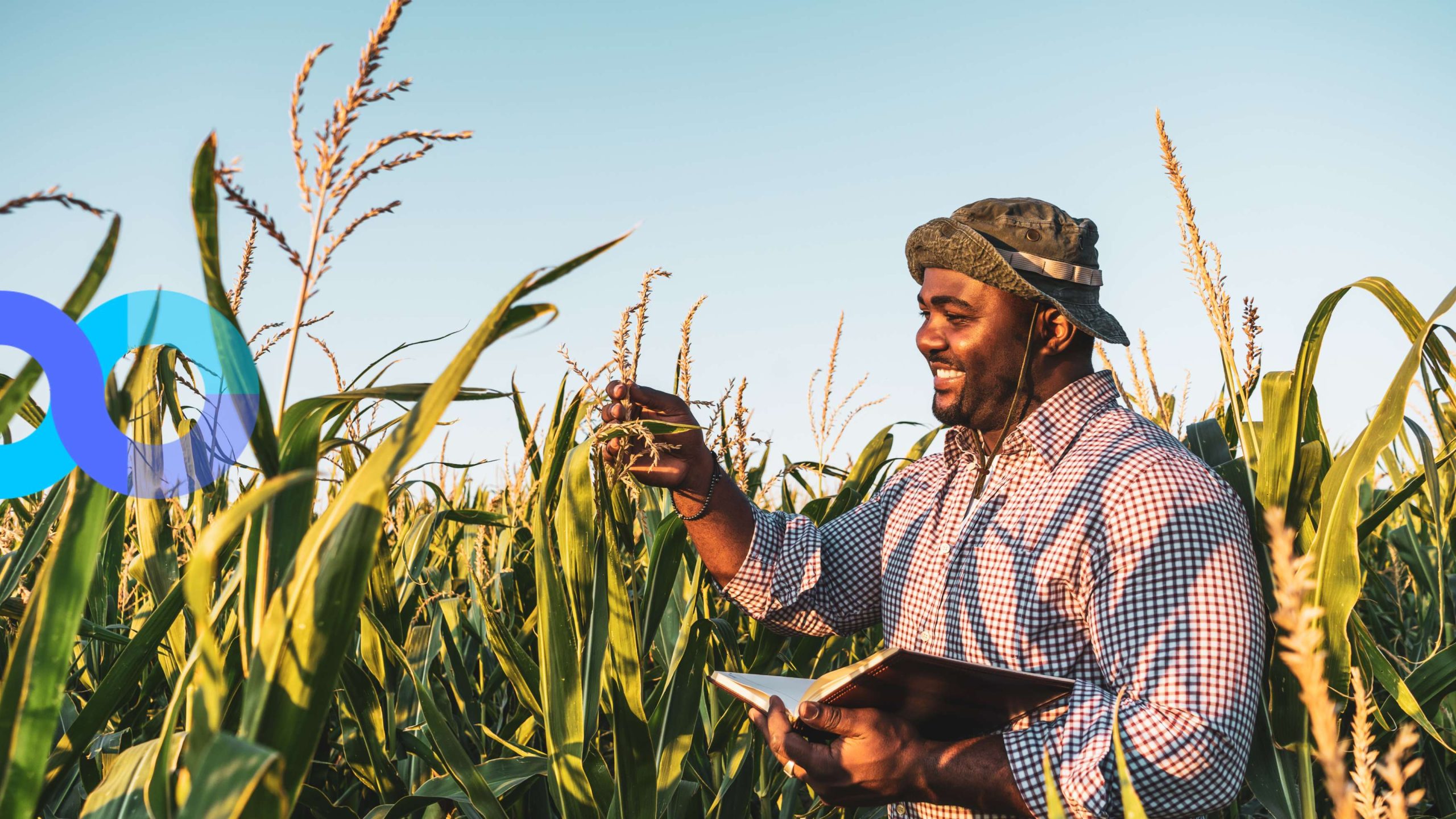 A farmer inspecting crops in a field, symbolizing sustainable agrifood practices, iCRA Expert talk #026: Internships