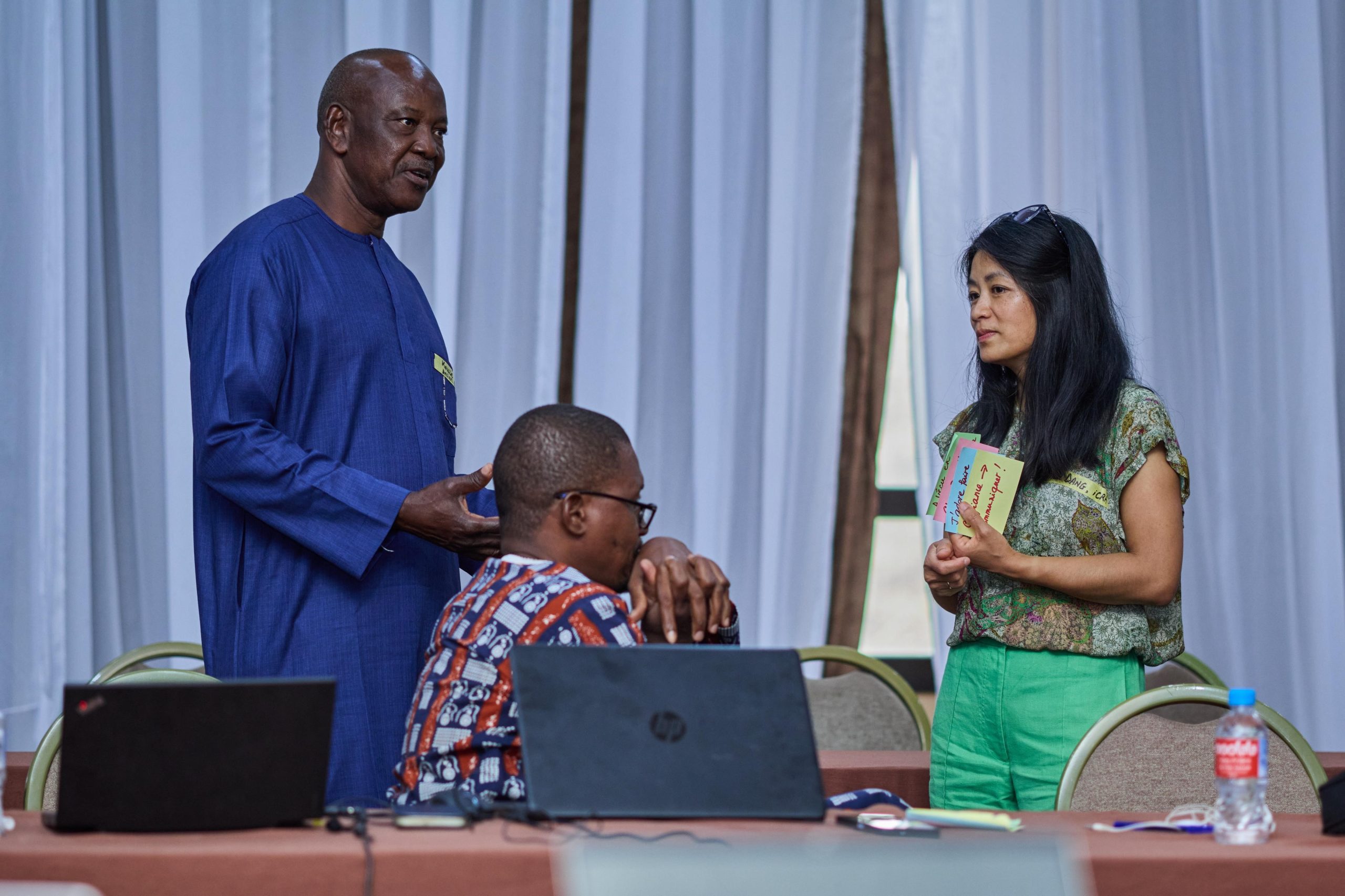 Go Green Mali - Chau talking to people